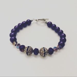 “Purple Passion” beaded bracelet